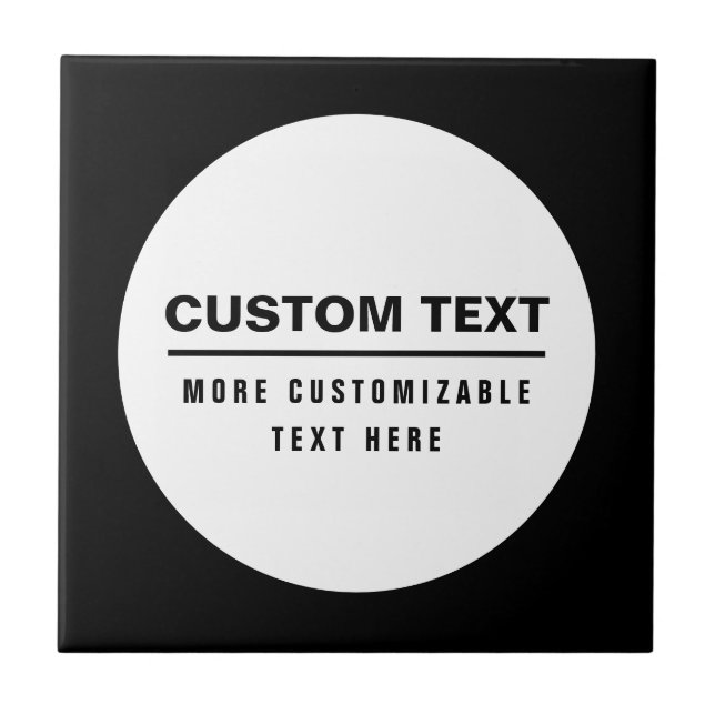 Carreau Modèle texte personnalisé en gras (Devant)