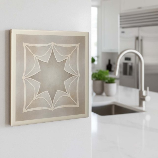 Carreau Modern Geometric Starburst Pat#28 Greige ID1192 (Créateur téléchargé)