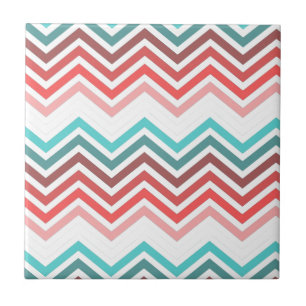 Carreau Modern, trendy, colorful chevron zigzag