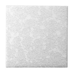 Carreau Moderne Floral Blanc Motif contemporain