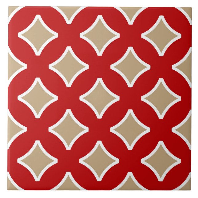 Carreau Moderne, forme diamant, motif élégant (Devant)