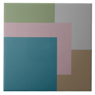 Carreau Moderne, pastel, turquoise, blush, vert gris, ocre