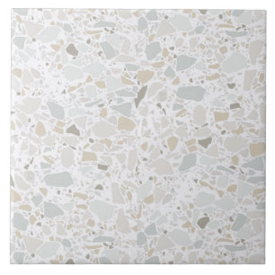 Carreau Moderne Simple Terrazzo Carrelage blanc