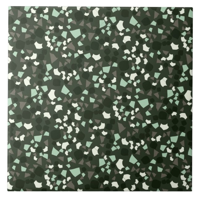Carreau Moderne Simple Terrazzo Carrelage vert (Devant)