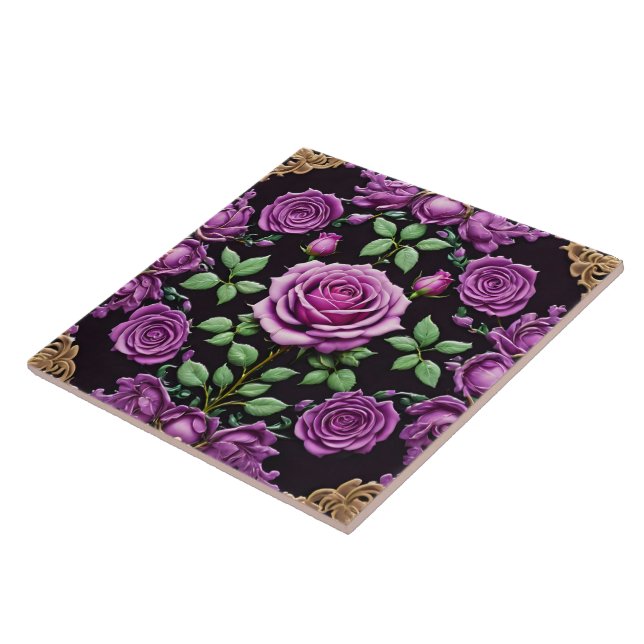 Carreau Moderne violet Rose belle collection Céramique (Côté)