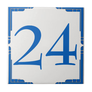 Carreau Modifier le numéro de la maison, bleu