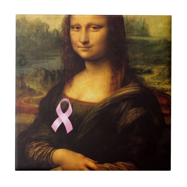 Carreau Mona Lisa Au Ruban Rose (Devant)