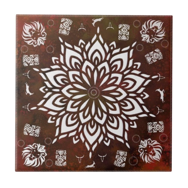 Carreau Monde animal - Faune - Brown (Devant)