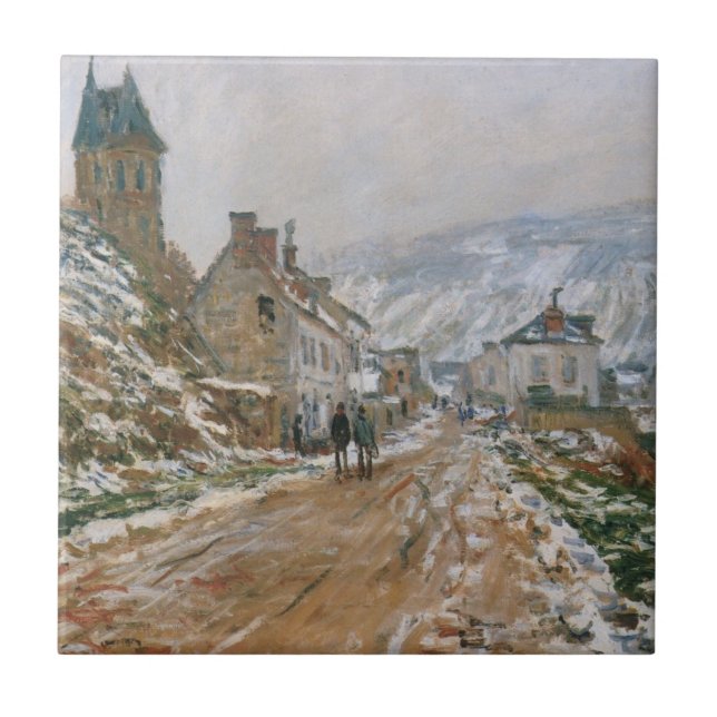 Carreau Monet - La route à Vetheuil en hiver (Devant)