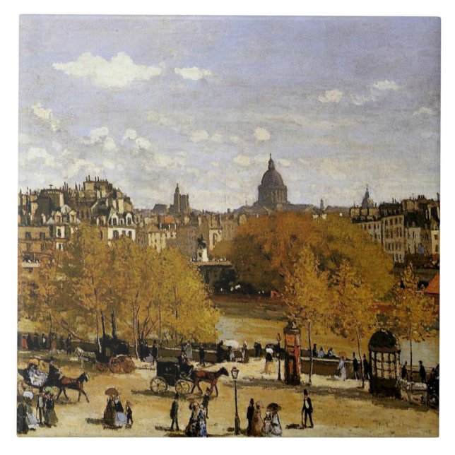 Carreau Monet - Quai du Louvre, peinture d'art (Devant)