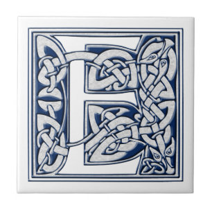 Carreau Monogramme celtique d'E