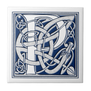 Carreau Monogramme celtique de P
