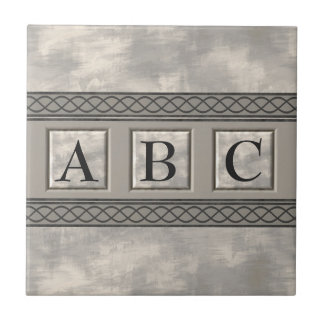 Carreau Monogramme de marbre de Personalizable