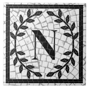 Carreau Monogramme en impression mosaïque