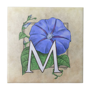 Carreau Monogramme floral de fleur de matin