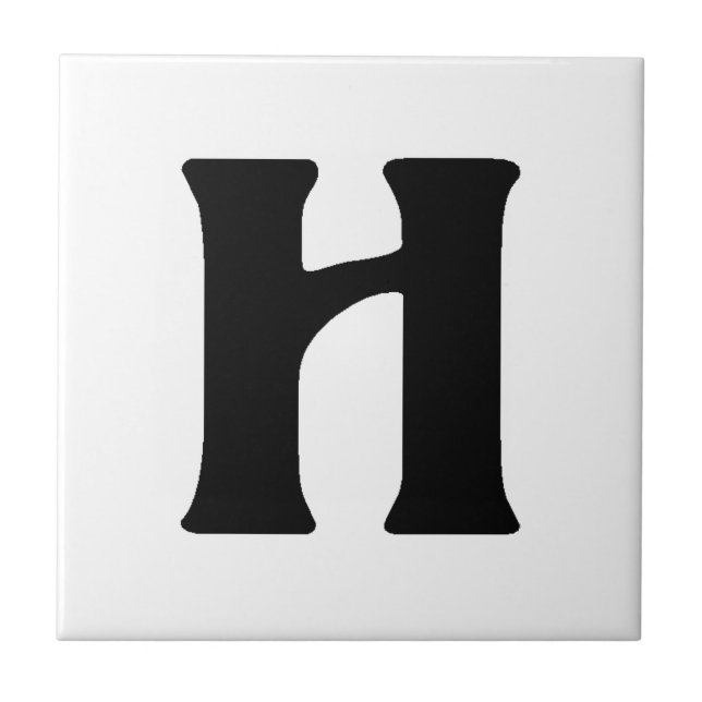 Carreau monogramme "H", texte Unicorne (Devant)