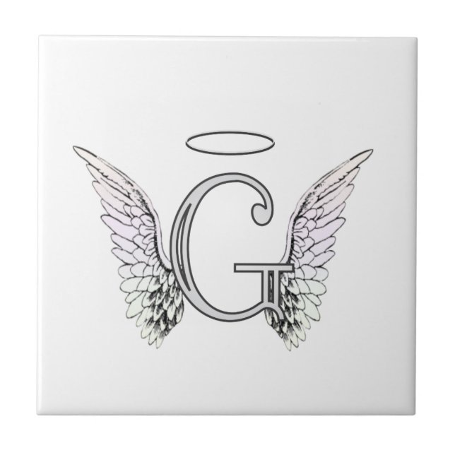 Carreau Monogramme initial de la lettre G avec des ailes (Devant)