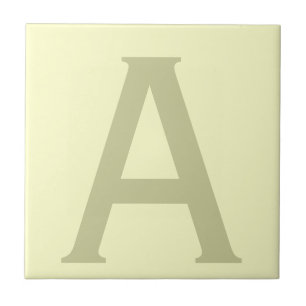 Carreau Monogramme Minimaliste Ajouter Votre Nom Initial M