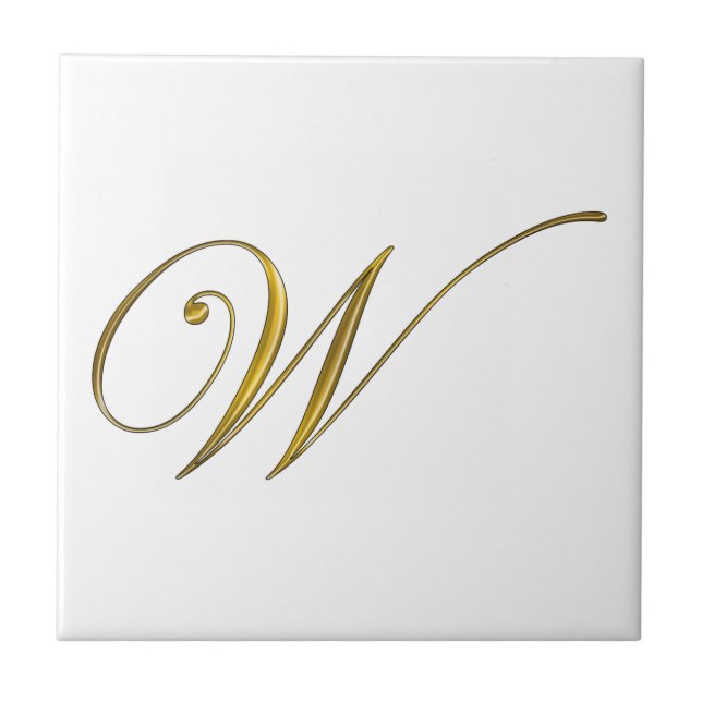 Carreau monogramme or W (Devant)