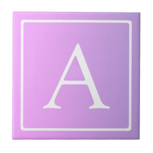 Carreau Monogramme simple Ombre subtil rose/violet