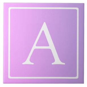 Carreau Monogramme simple Ombre subtil rose/violet