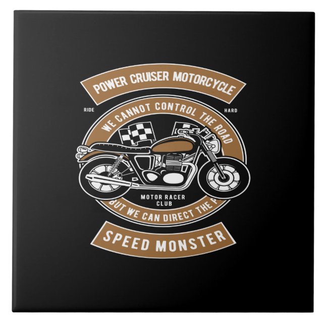 Carreau monstre de vitesse motocyclette de croiseur de pui (Devant)