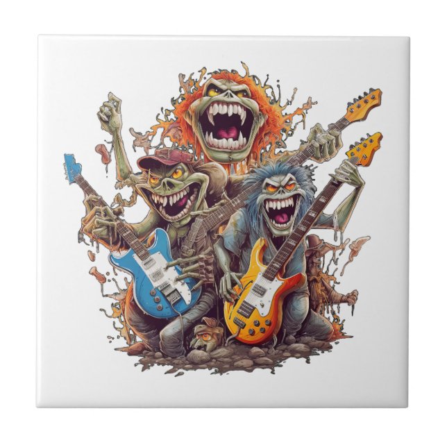 Carreau Monstres de Rock and Roll pour les amateurs de mus (Devant)