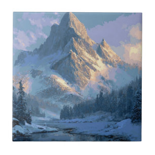 Carreau Montagne enneigée