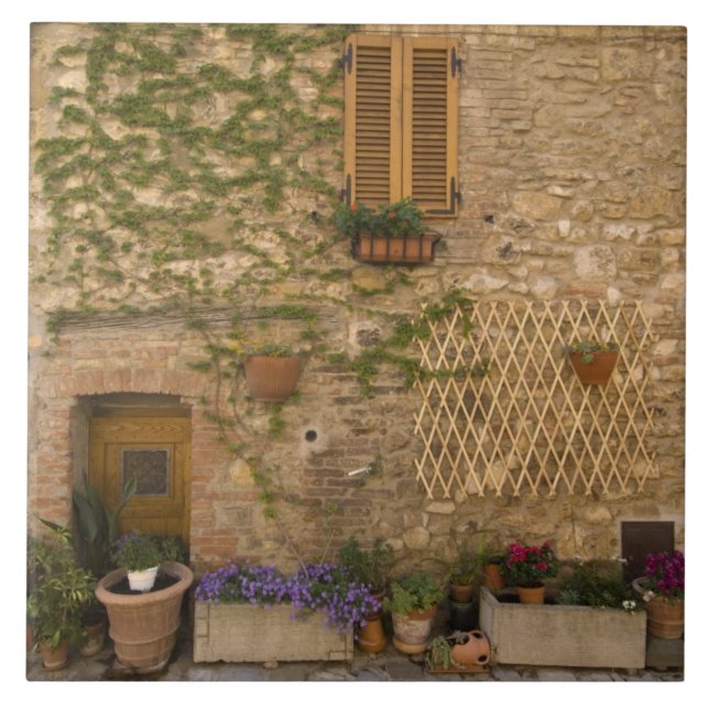 Carreau Montefollonico, Val d'Orcia, province de Sienne, (Devant)