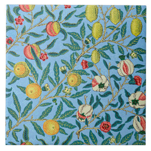 Carreau Morris - Quatre fruits, motif populaire,