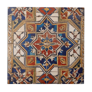 Carreau Mosaic vintage rouge rouge décoratif