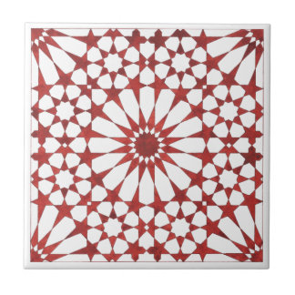Carreau Mosaïque andalouse rouge ALHAMBRA