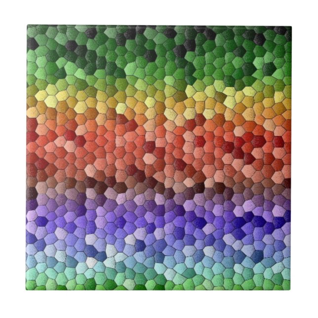Carreau Mosaïque arc-en-ciel (Devant)