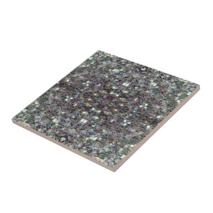 Carreau Mosaïque argentée colorée scintillante v4 - Mandal