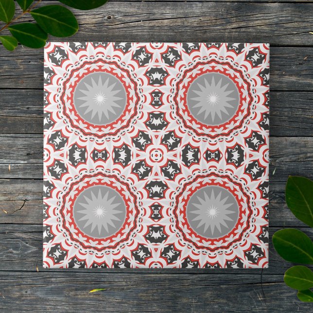 Carreau Mosaïque colorée Kaleidoscope Boho Chic Motif (Créateur téléchargé)