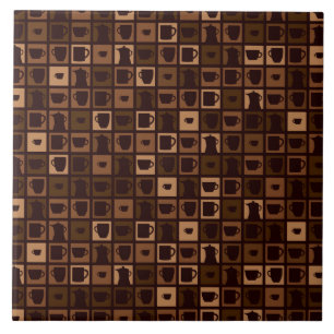 Carreau Mosaïque de café funky