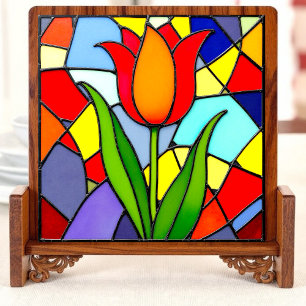 Carreau Mosaïque de tulipe rayonnante