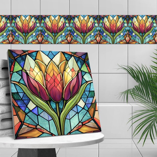 Carreau Mosaïque de verre tulipe (Créateur téléchargé)