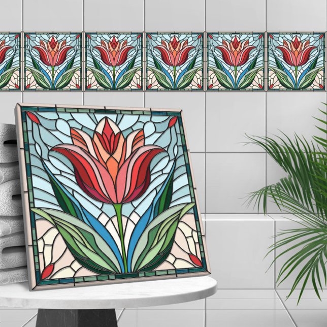 Carreau Mosaïque de verre tulipe (Créateur téléchargé)