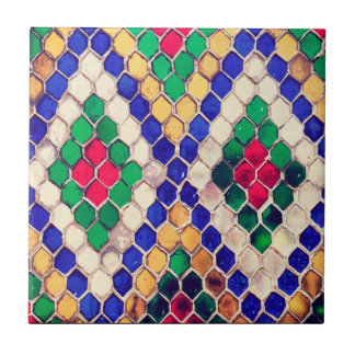 Carreau Mosaïque élégante et stylée d'agate verte émeraude