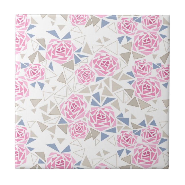 Carreau Mosaïque, fleurs (Devant)