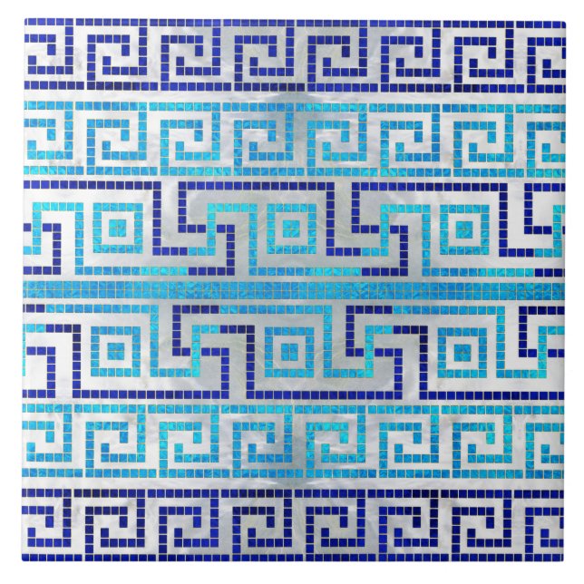 Carreau Mosaïque grecque méandre grecque ornement de la cl (Devant)