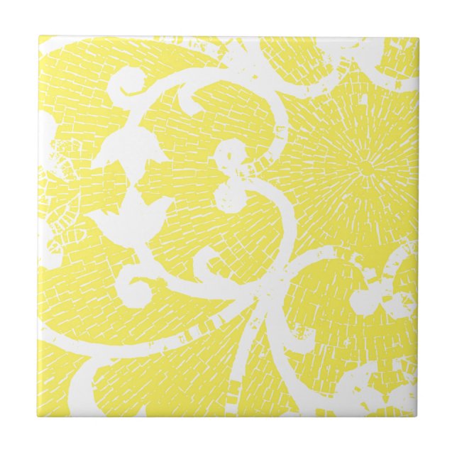 CARREAU MOSAÏQUE JAUNE LUMINEUSE (Devant)