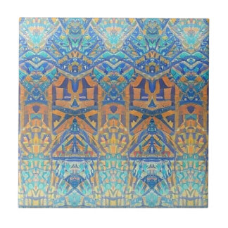 Carreau Mosaïque marocaine multicolore bleu oranger