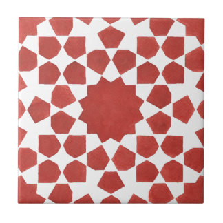 Carreau mosaïque marocaine rouge MAMLUK