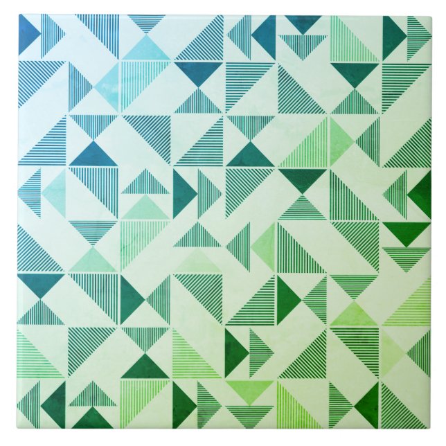 Carreau Mosaïque moderne Triangle géométrique Carrelage cé (Devant)