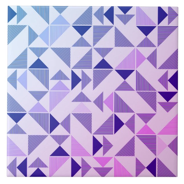 Carreau Mosaïque moderne Triangle géométrique Carrelage cé (Devant)