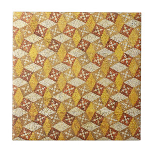 Carreau Mosaïque romaine antique Brown Jaune