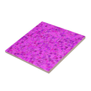 Carreau Mosaïque rose pourpre - Beau Abstrait - Chic