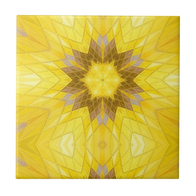 Carreau Mosaïque sud-ouest du tournesol jaune (Devant)